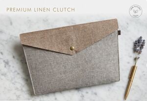 Canvas Laptop Briefcase Document Bag Grey Beige Unisex 13x9 NWOT